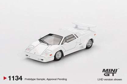 *Pre-Order* Mini GT No.1134 Lamborghini Countach 25th Anniversary White