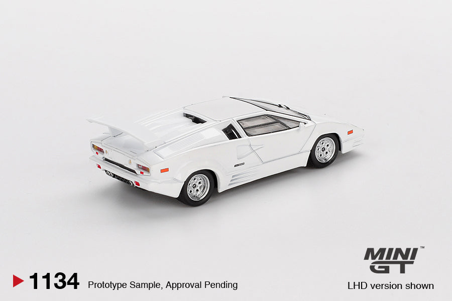 *Pre-Order* Mini GT No.1134 Lamborghini Countach 25th Anniversary White