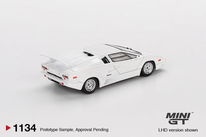 *Pre-Order* Mini GT No.1134 Lamborghini Countach 25th Anniversary White