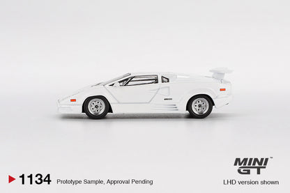 *Pre-Order* Mini GT No.1134 Lamborghini Countach 25th Anniversary White