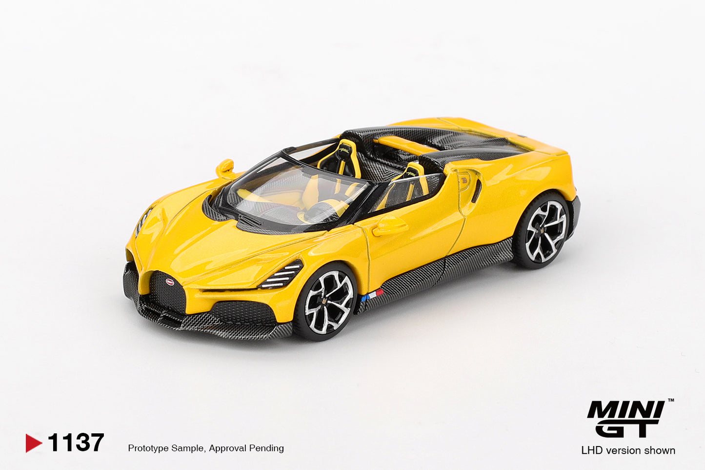 *Pre-Order* Mini GT No.1137 Bugatti W16 Mistral Yellow