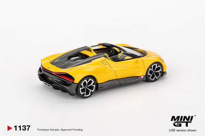 *Pre-Order* Mini GT No.1137 Bugatti W16 Mistral Yellow