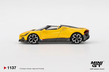 *Pre-Order* Mini GT No.1137 Bugatti W16 Mistral Yellow