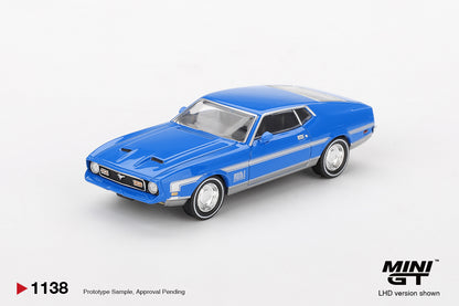 *Pre-Order* Mini GT No.1138 Ford Mustang Mach 1 Grabber Blue