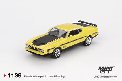 *Pre-Order* Mini GT No.1139 Ford Mustang Mach1 Grabber Yellow