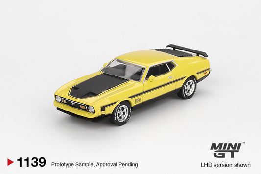 *Pre-Order* Mini GT No.1139 Ford Mustang Mach1 Grabber Yellow