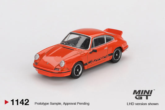 *Pre-Order* Mini GT No.1142 Porsche 911 Carrera RS 2.7 Tangerine with Black Livery