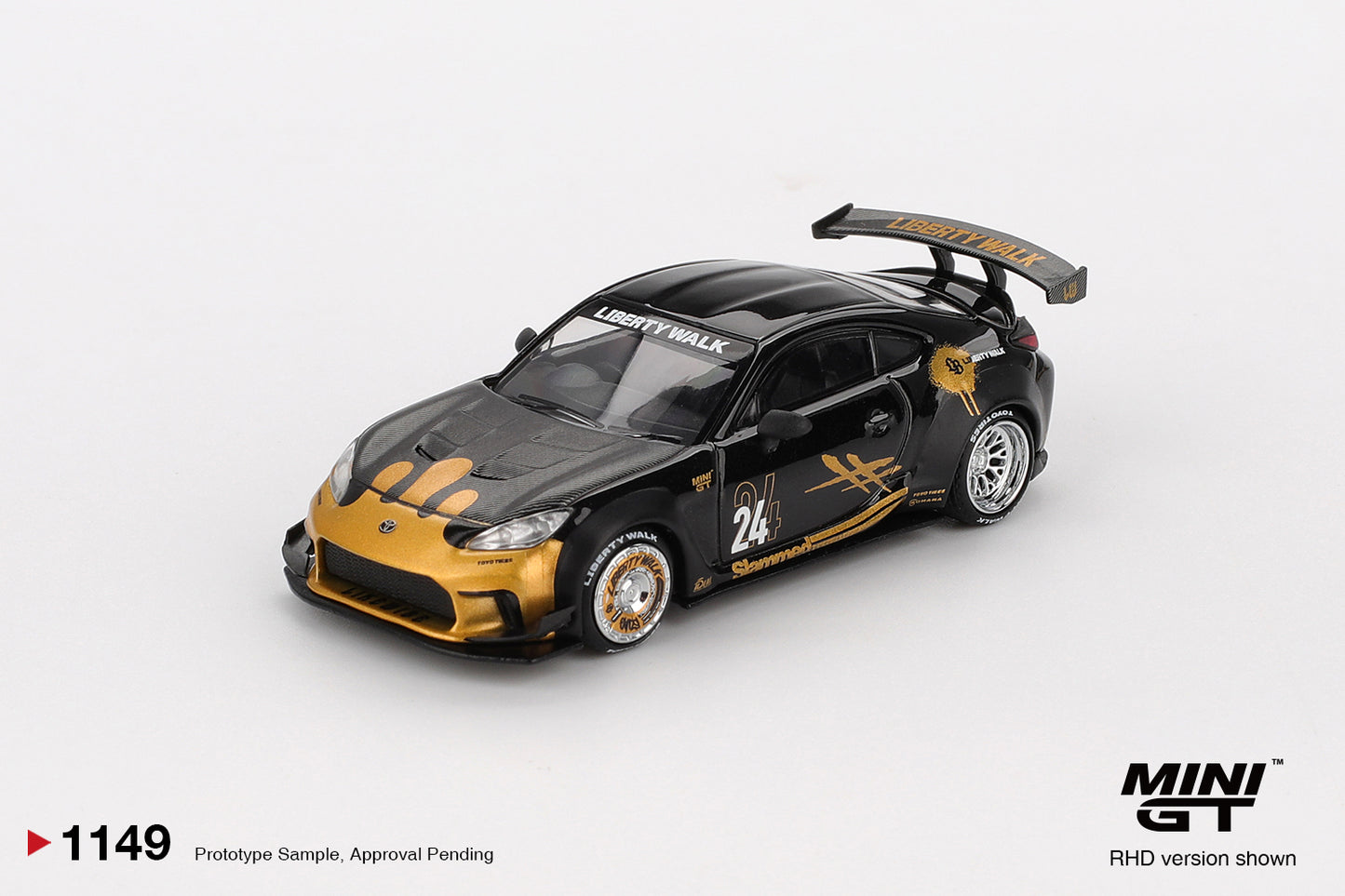 *Pre-Order* Mini GT No.1149 Toyota GR86 LB★Nation Black/Gold