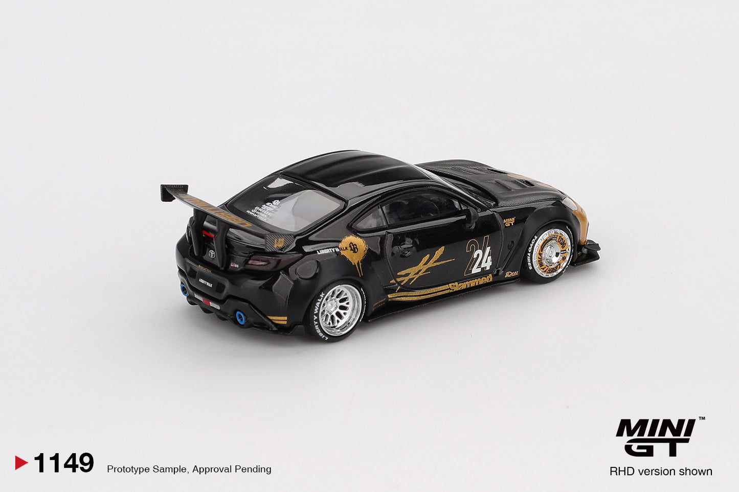 *Pre-Order* Mini GT No.1149 Toyota GR86 LB★Nation Black/Gold