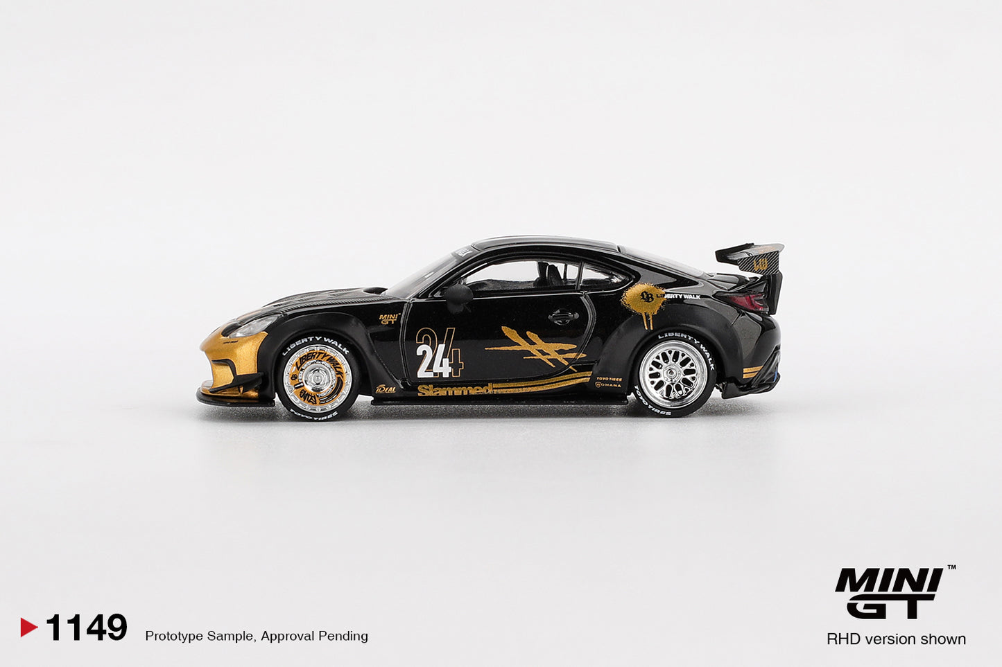 *Pre-Order* Mini GT No.1149 Toyota GR86 LB★Nation Black/Gold