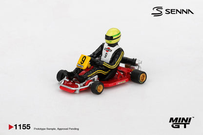 *Pre-Order* Mini GT No.1155 Senna Kart Formula K #9 Ayrton Senna da Silva 1981 Karting World Championship