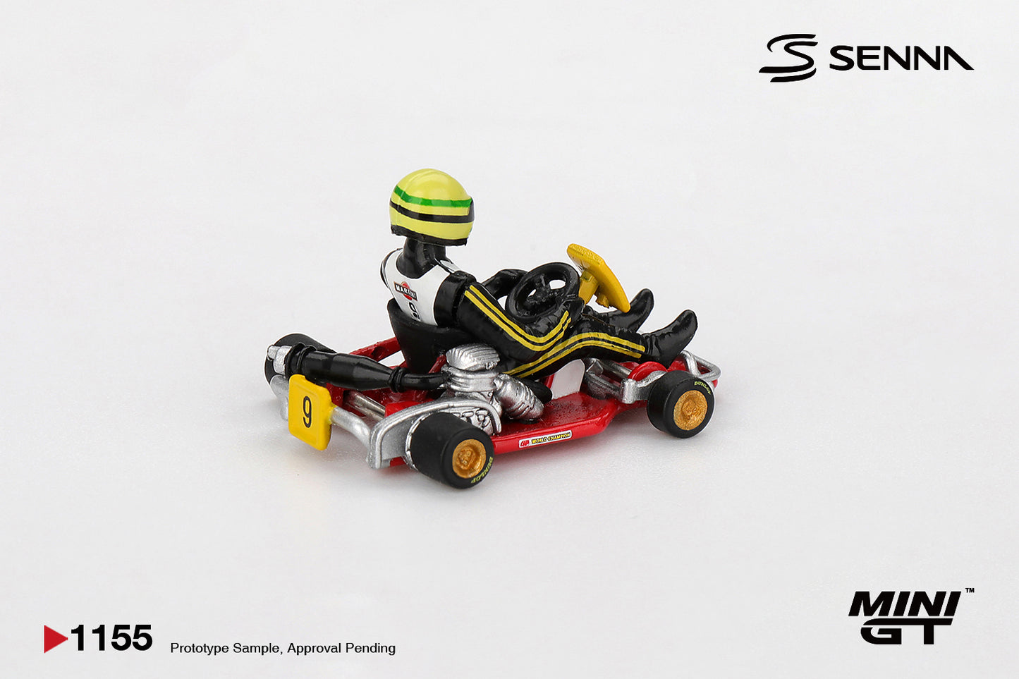 *Pre-Order* Mini GT No.1155 Senna Kart Formula K #9 Ayrton Senna da Silva 1981 Karting World Championship