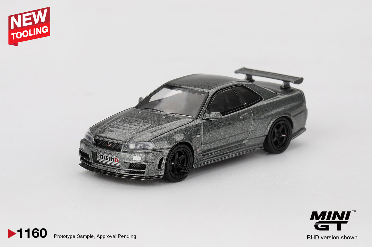 *Pre-Order* Mini GT No.1160 Nissan Skyline GT-R Dark Metal Gray (NISMO BNR34 CRS Version)