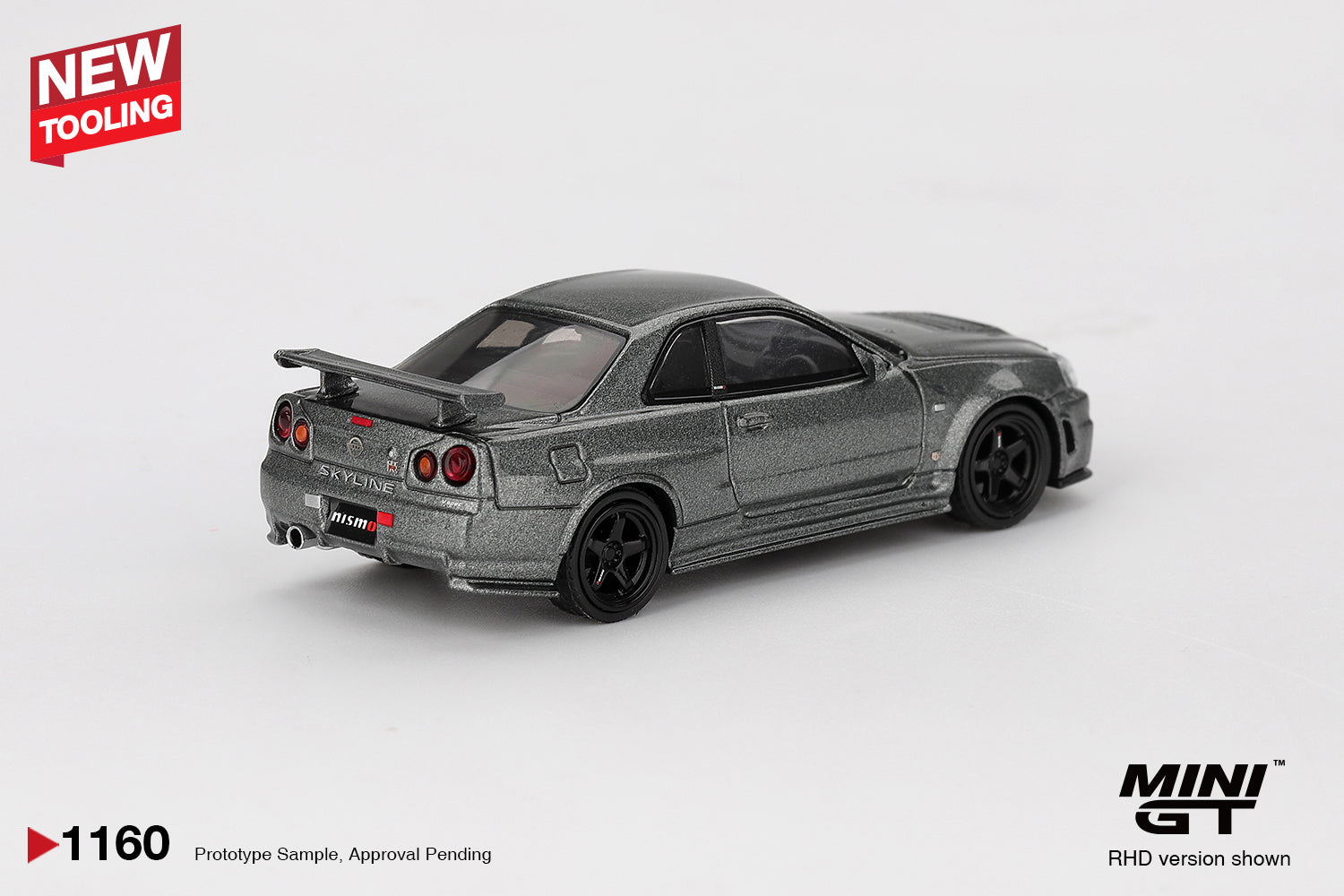 Mini GT No.1160 Nissan Skyline GT-R Dark Metal Gray (NISMO BNR34