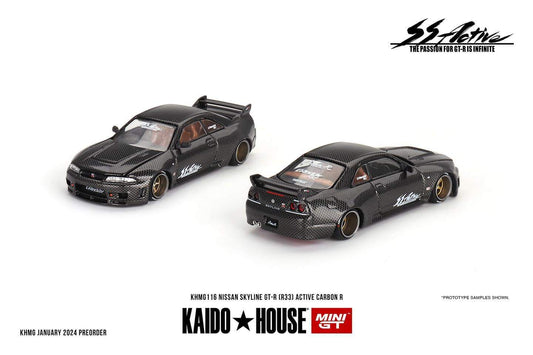 *Pre-Order* Mini GT x Kaido House No.116 Nissan Skyline GT-R (R33) Active Carbon R