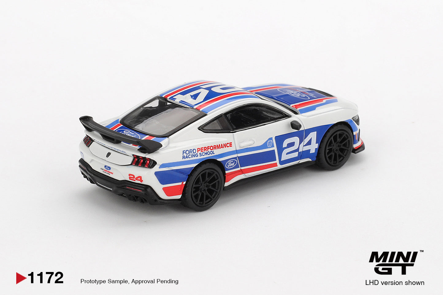 *Pre-Order* Mini GT No.1172 Ford Mustang Dark Horse #24 Ford Performance Racing School