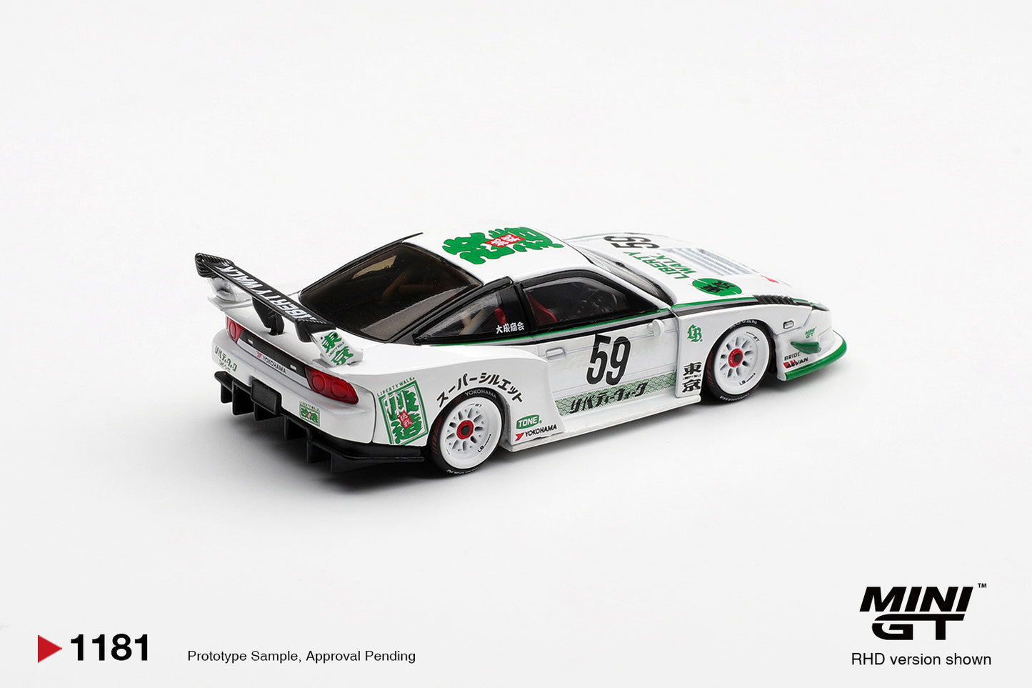 *Pre-Order* Mini GT No.1181 Nissan LB-Super Silhouette 180SX White