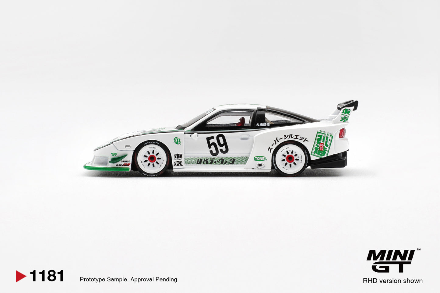 *Pre-Order* Mini GT No.1181 Nissan LB-Super Silhouette 180SX White