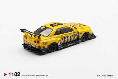 *Pre-Order* Mini GT No.1182 Nissan LB-ER34 Super Silhouette SKYLINE Sport Yellow