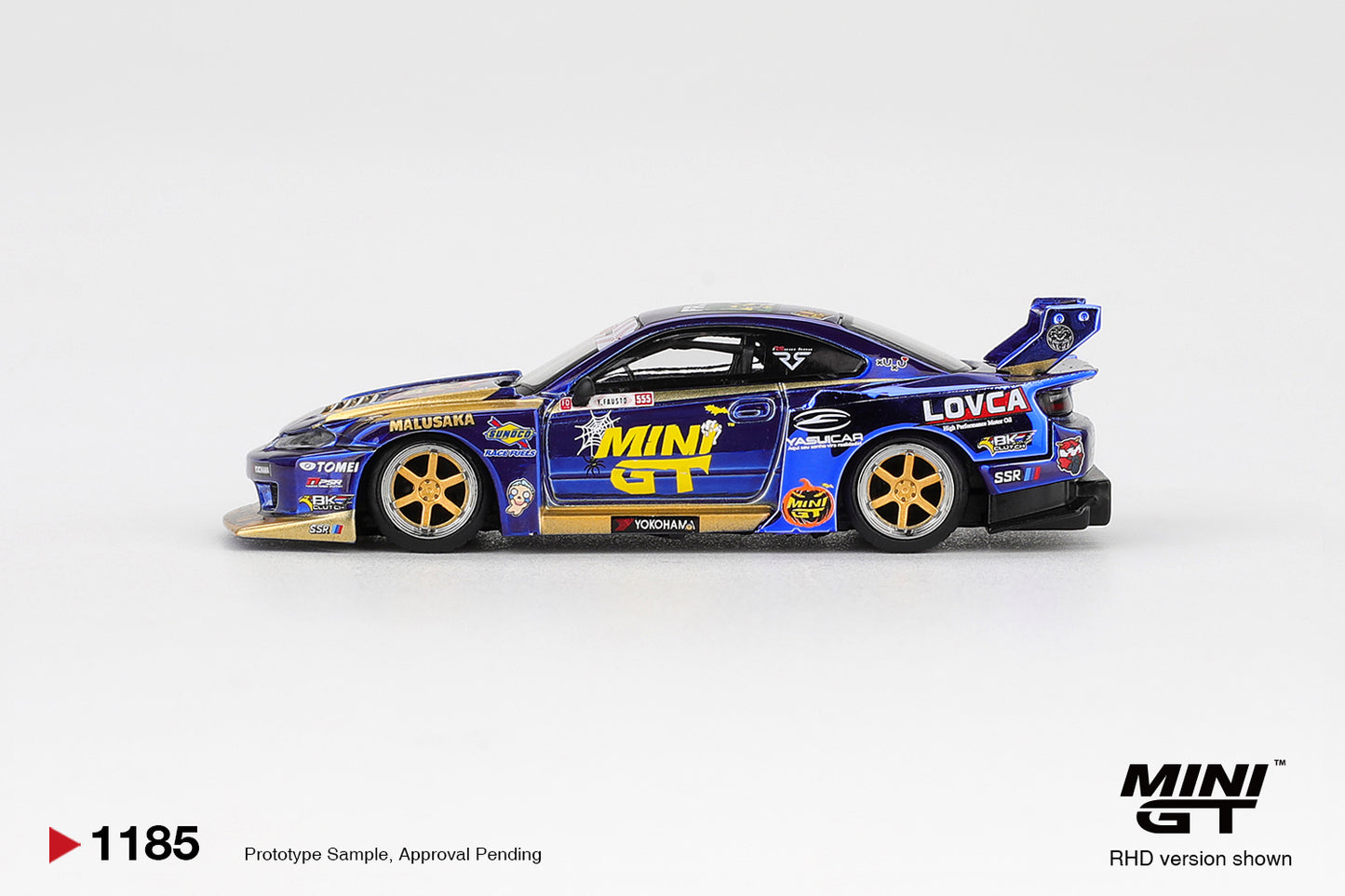 *Pre-Order* Mini GT No.1185 Nissan LB-Super Silhouette S15 SILVIA #555 Team MINI GT Liberty Walk 2025 Formula Drift Halloween Special