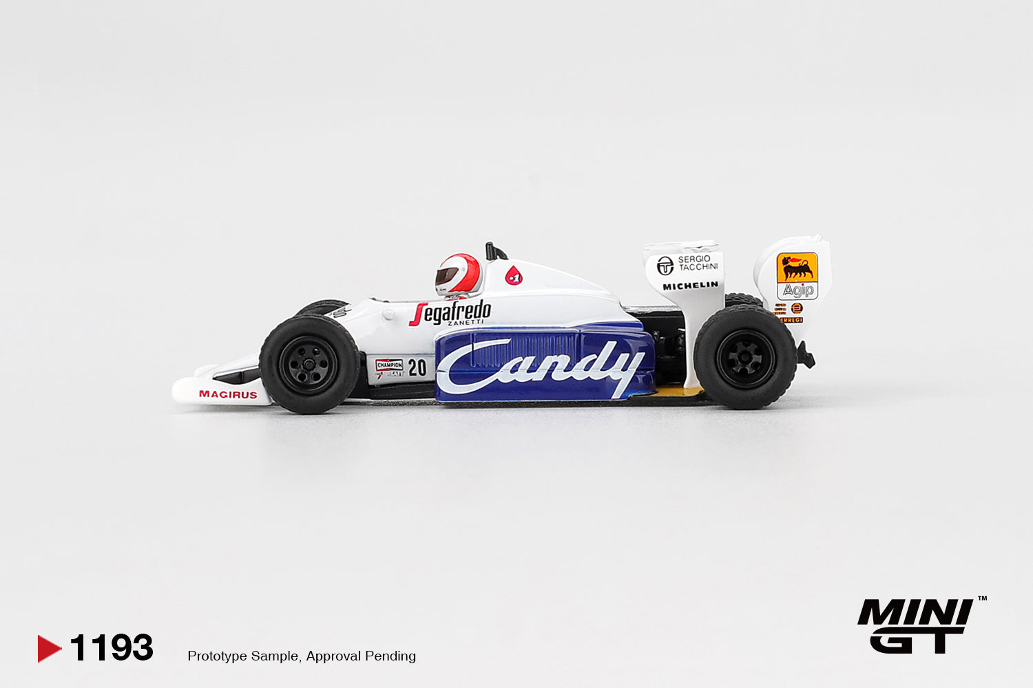 Pre-Order* Mini GT No.1193 Toleman TG184 #20 Johnny Cecotto 1984