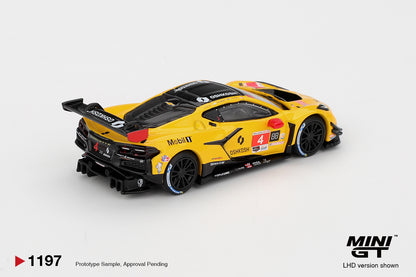 *Pre-Order* Mini GT No.1197 Chevrolet Corvette Z06 GT3.R #4 Corvette Racing by Pratt Miller Motorsports 2025 IMSA Daytona 24 Hrs