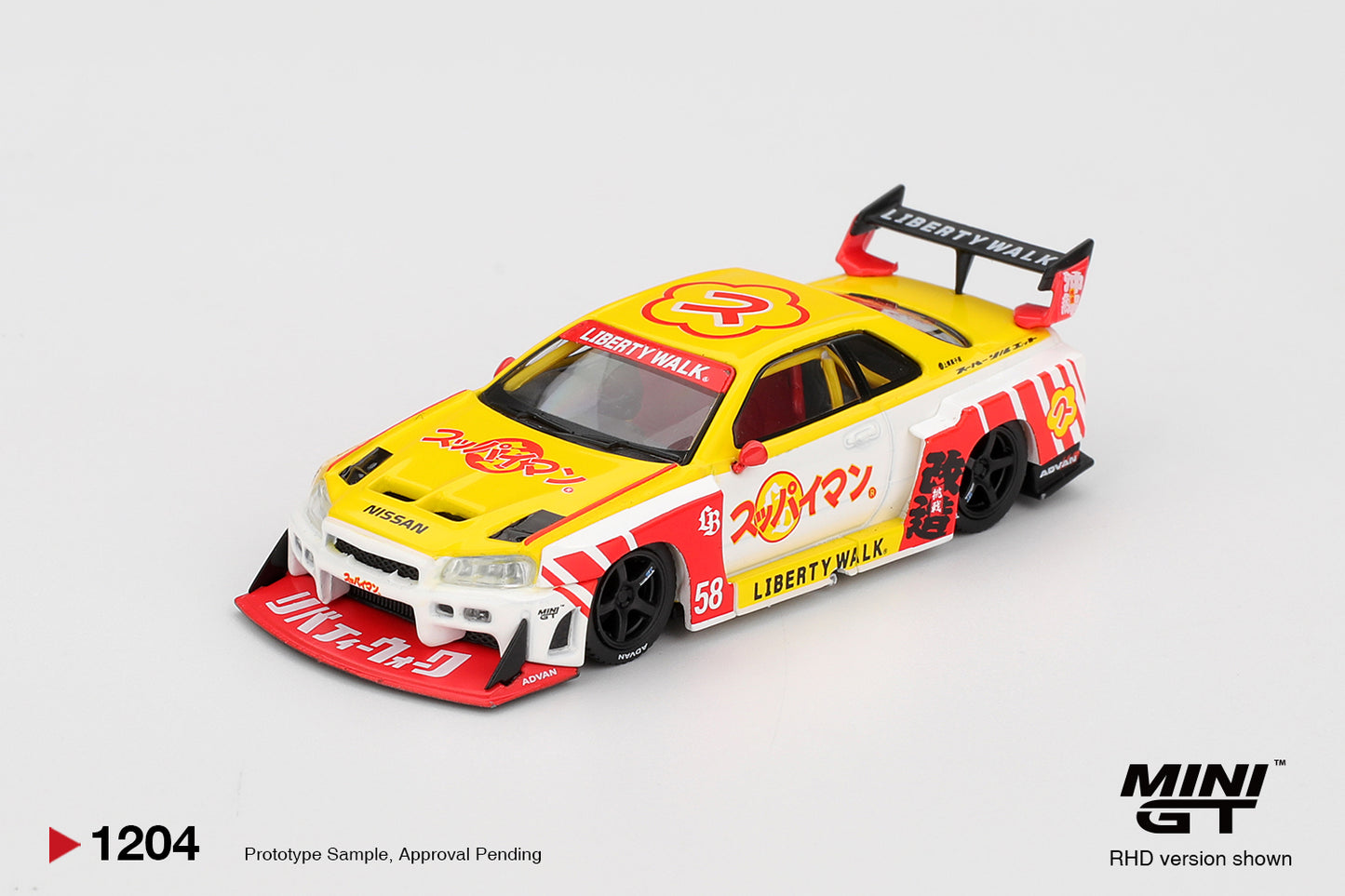 *Pre-Order* Mini GT No.1204 Nissan LB-ER34 Super Silhouette SKYLINE Suppaiman Okinawa