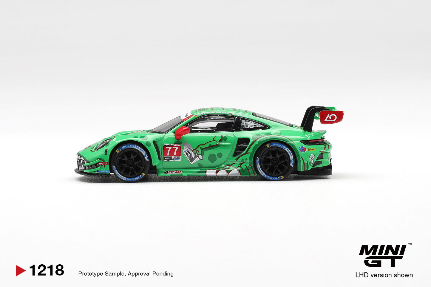 *Pre-Order* Mini GT No.1218 Porsche 911 GT3 R (992) #77 AO Racing 2025 IMSA Sebring 12 Hrs Class Winner