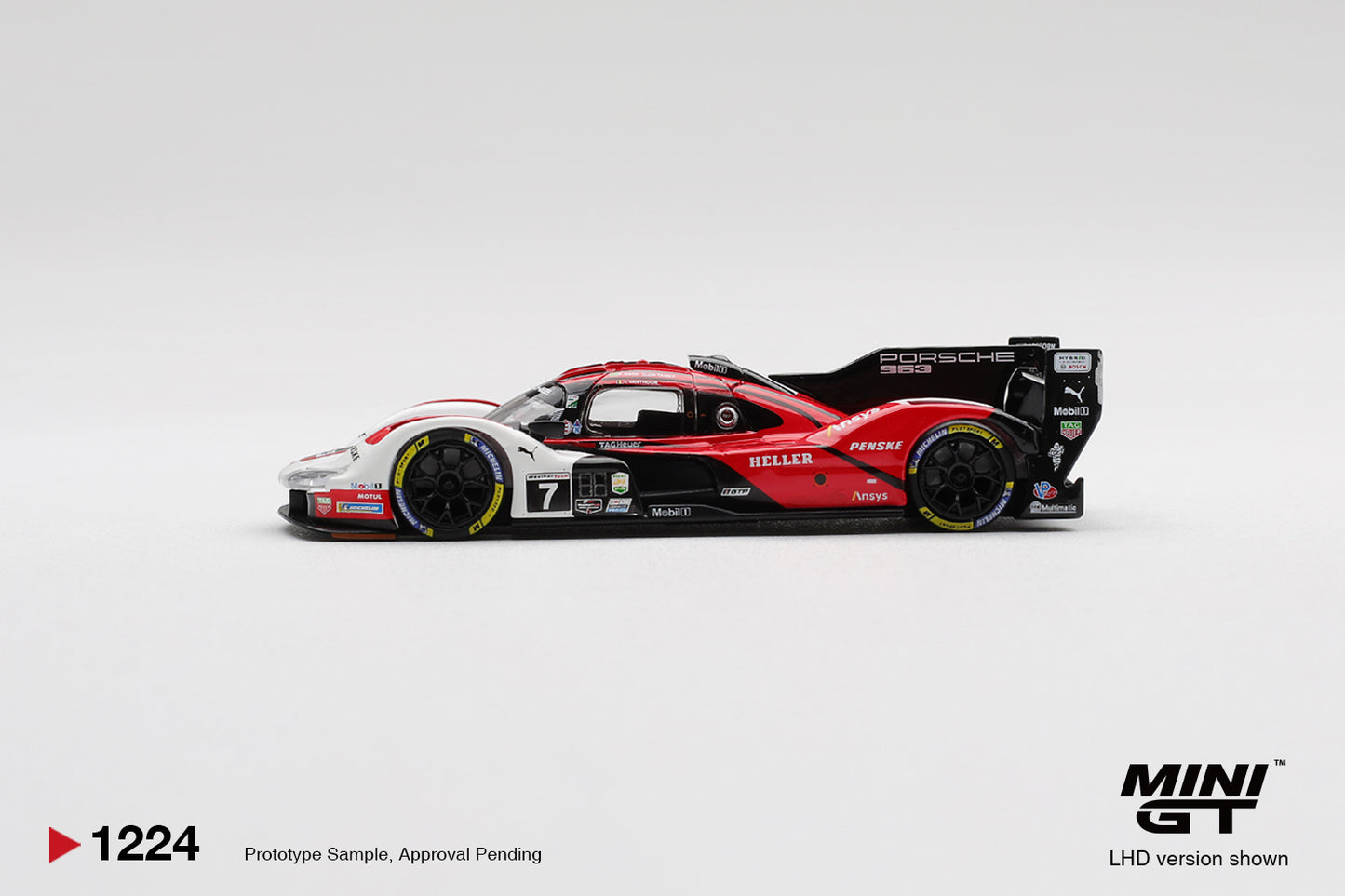 *Pre-Order* Mini GT No.1224 Porsche 963 #7 Porsche Penske Motorsport 2025 IMSA Daytona 24 Hrs Winner