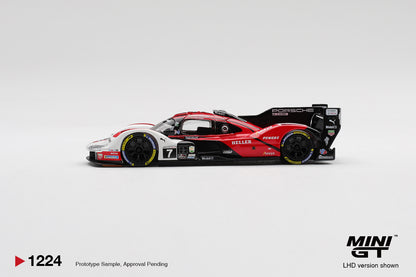 *Pre-Order* Mini GT No.1224 Porsche 963 #7 Porsche Penske Motorsport 2025 IMSA Daytona 24 Hrs Winner
