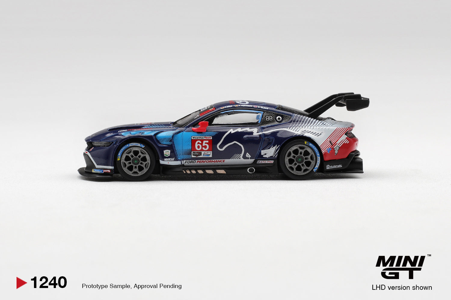 Pre-Order* Mini GT No.1240 Ford Mustang GT3 #65 Ford Multimatic