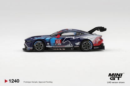 *Pre-Order* Mini GT No.1240 Ford Mustang GT3 #65 Ford Multimatic Motorsports 2025 IMSA Daytona 24 Hrs Winner