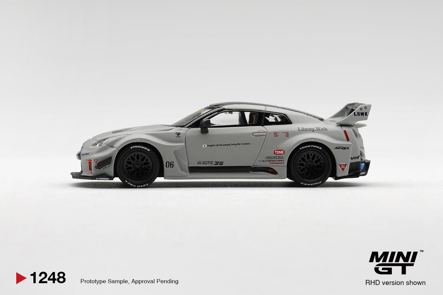 *Pre-Order* Mini GT No.1248 Nissan LB-Silhouette WORKS GT 35GT-RR Ver.1 Matt Grey
