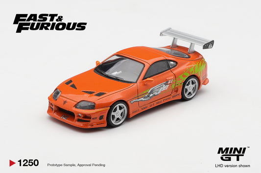 *Pre-Order* Mini GT No.1250 Toyota Supra BOMEX “The Fast and the Furious” Brian O’Conner - Blister Packaging