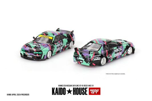 *Pre-Order* Mini GT x Kaido House No.129 Nissan Skyline GT-R (R33) HKS V1