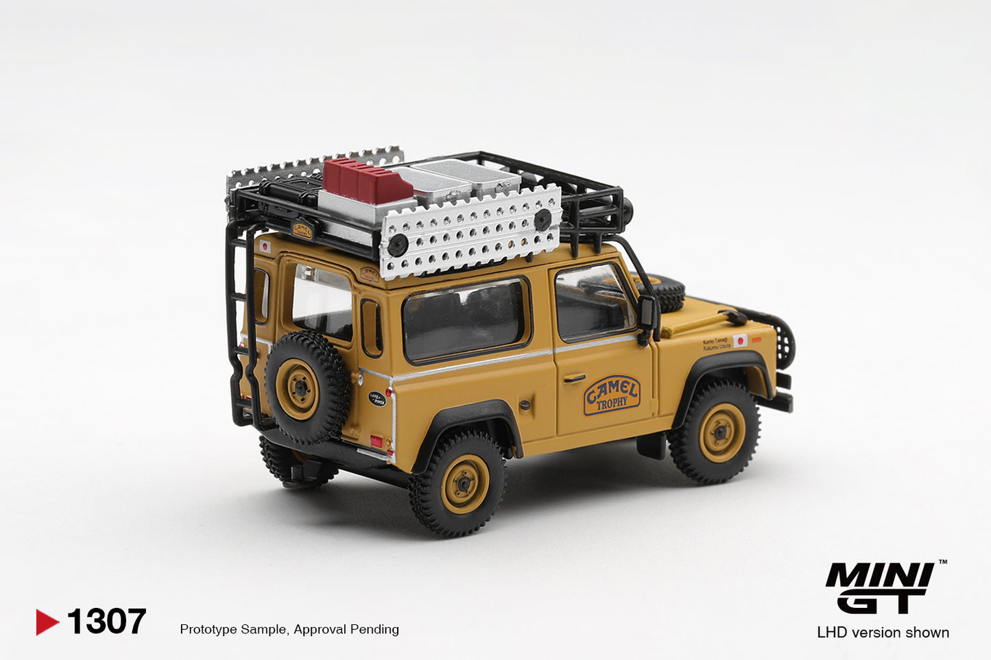 *Pre-Order* Mini GT No.1307 Land Rover Defender 90 1985 Camel Trophy Borneo Team Japan