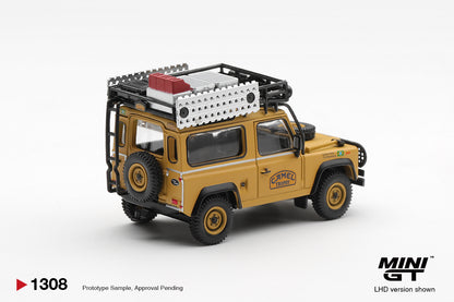 *Pre-Order* Mini GT No.1308 Land Rover Defender 90 1985 Camel Trophy Borneo Team Brazil