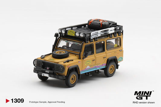 *Pre-Order* Mini GT No.1309 Land Rover Defender 110 1998 Camel Trophy Tierra del Fuego CT.10 USA