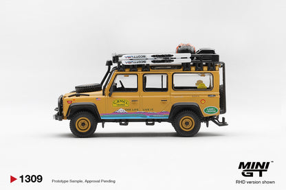 *Pre-Order* Mini GT No.1309 Land Rover Defender 110 1998 Camel Trophy Tierra del Fuego CT.10 USA