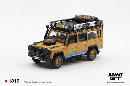 *Pre-Order* Mini GT No.1310 Land Rover Defender 110 1998 Camel Trophy Tierra del Fuego CT.36 Romania