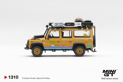 *Pre-Order* Mini GT No.1310 Land Rover Defender 110 1998 Camel Trophy Tierra del Fuego CT.36 Romania