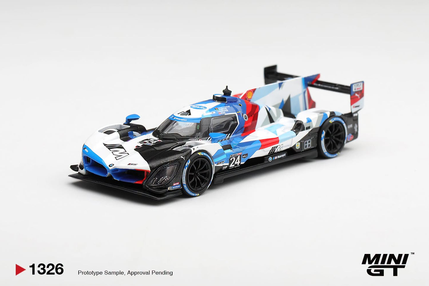 *Pre-Order* Mini GT No.1326 BMW M Hybrid V8 GTP #24 BMW M Team RLL 2024 IMSA Daytona 24 Hrs