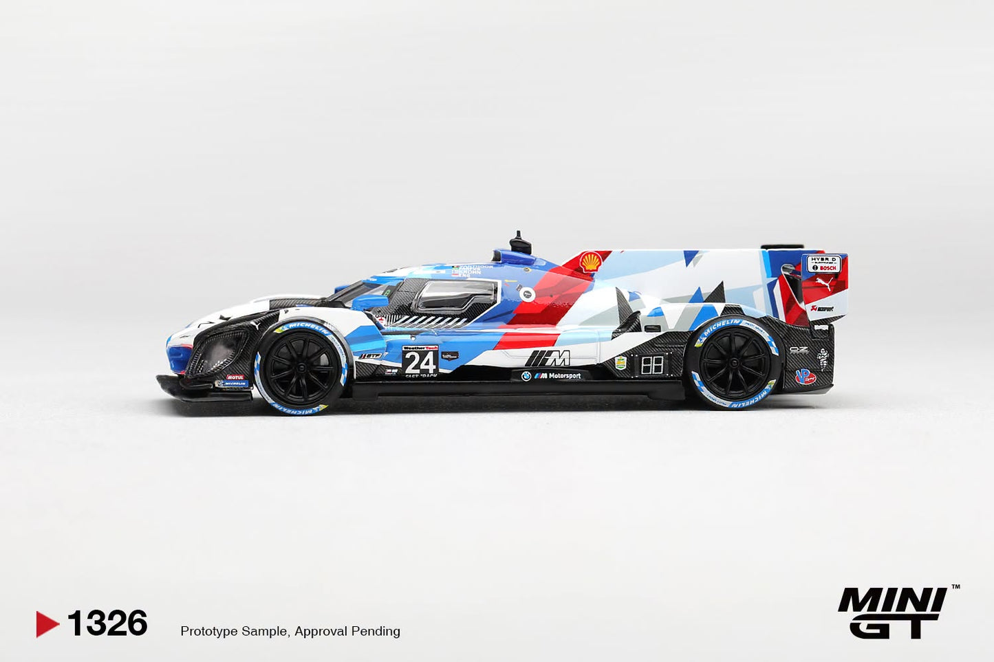 *Pre-Order* Mini GT No.1326 BMW M Hybrid V8 GTP #24 BMW M Team RLL 2024 IMSA Daytona 24 Hrs