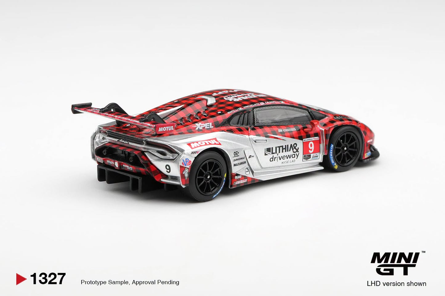 *Pre-Order* Mini GT No.1327 Lamborghini Huracan GT3 EVO2 #9 Pfaff Motorsports 2025 IMSA WeatherTech GTD Pro