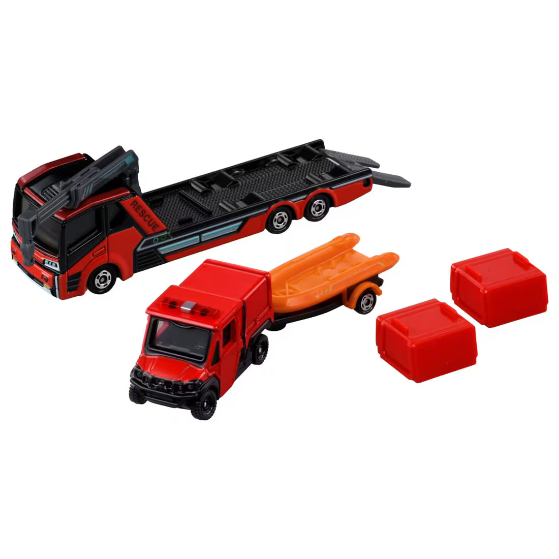 *Pre-Order* Tomica No.132 Morita Small Off-Road Fire Fighting Vehicle Red Ladybug & Transporter