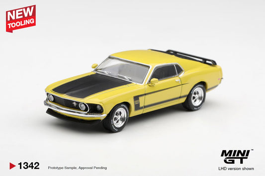 *Pre-Order* Mini GT No.1342 Ford Mustang Boss 302 1969 Bright Yellow