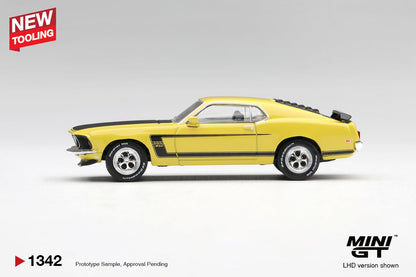*Pre-Order* Mini GT No.1342 Ford Mustang Boss 302 1969 Bright Yellow