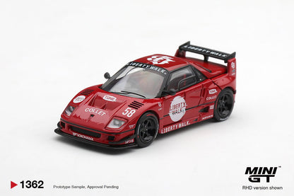 *Pre-Order* Mini GT No.1362 Mazda AZ-1 Liberty Walk LB40 LB-Hinomaru Red
