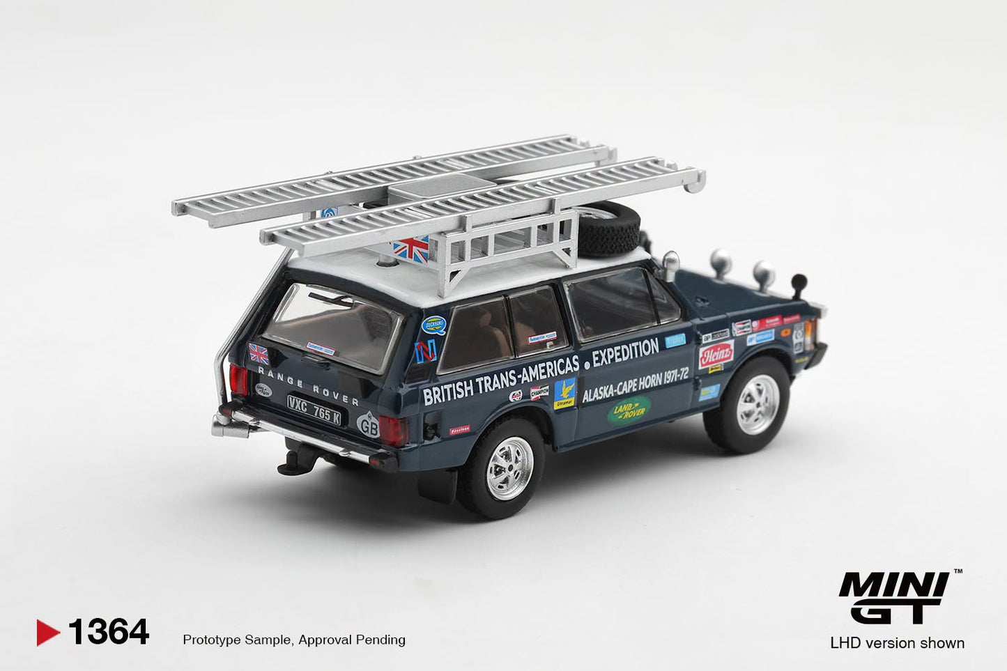 *Pre-Order* Mini GT No.1364 Range Rover 1971 British Trans-Americas Expedition (VXC-765K)