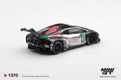 *Pre-Order* Mini GT No.1370 Lamborghini Huracan GT3 EVO2 #45 DEX Wayne Taylor Racing 2025 IMSA Chevrolet Grand Prix Class Winner